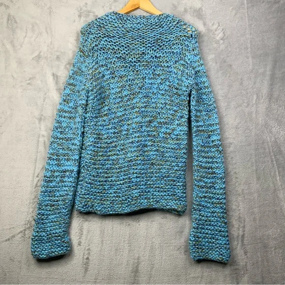 Free People Chunky Crochet Sweater. Women’s Size Medium. Blue. (NWT). - Picture 2 of 5